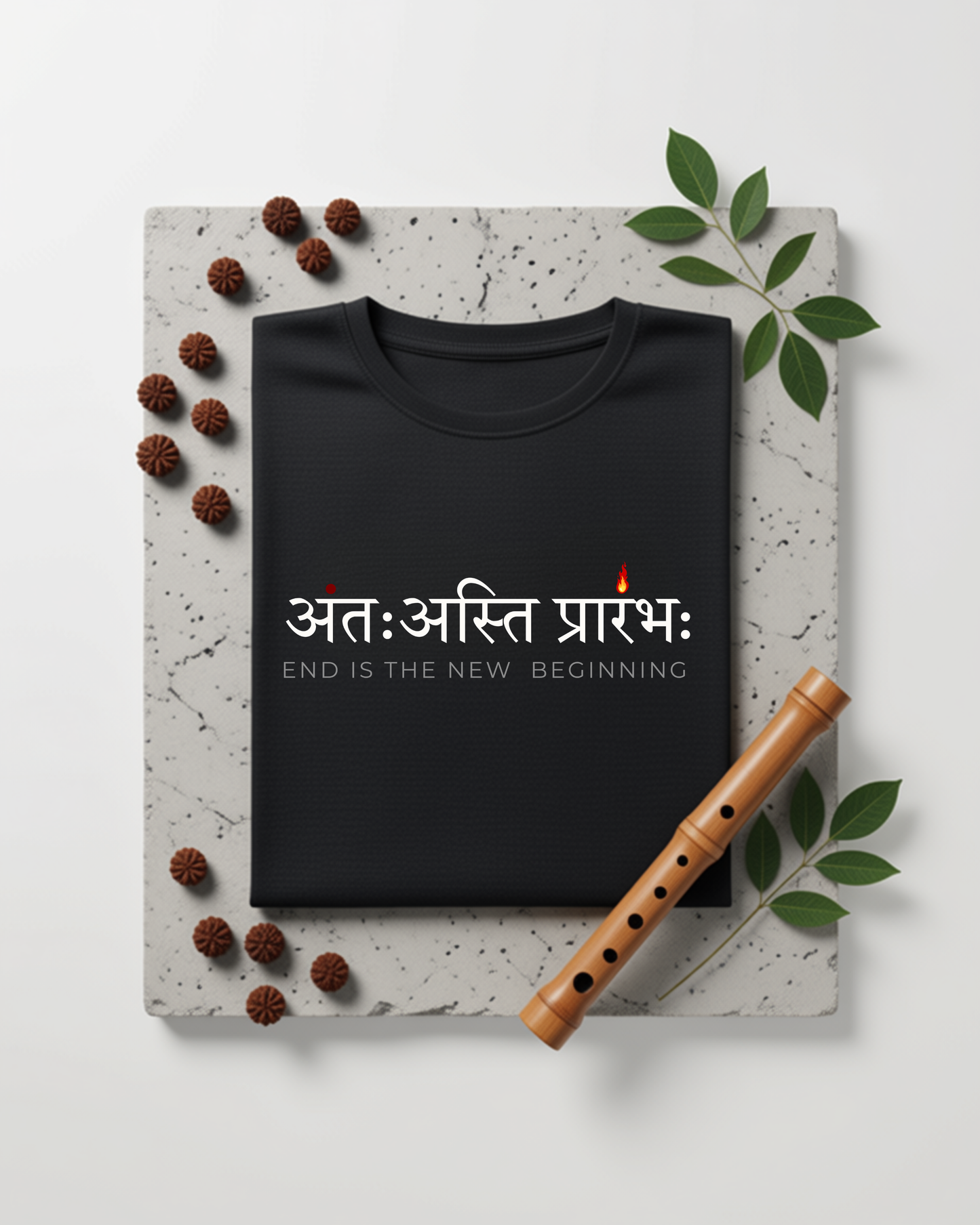 Antah Asti Prarambhah | End is the new beginning Sanskrit Quote Cotton Unisex T-Shirt