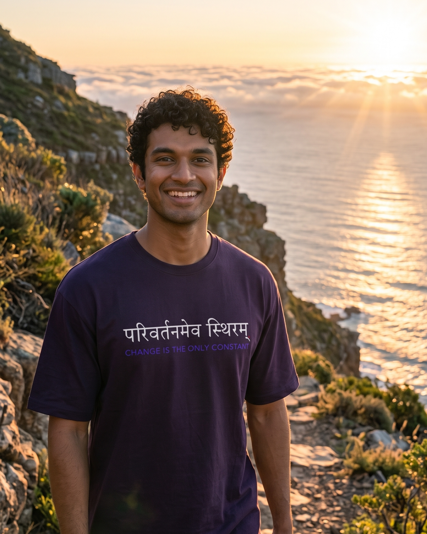 Parivartanamev Sthiram | Change is the only constant Sanskrit Quote Cotton Unisex T-Shirt