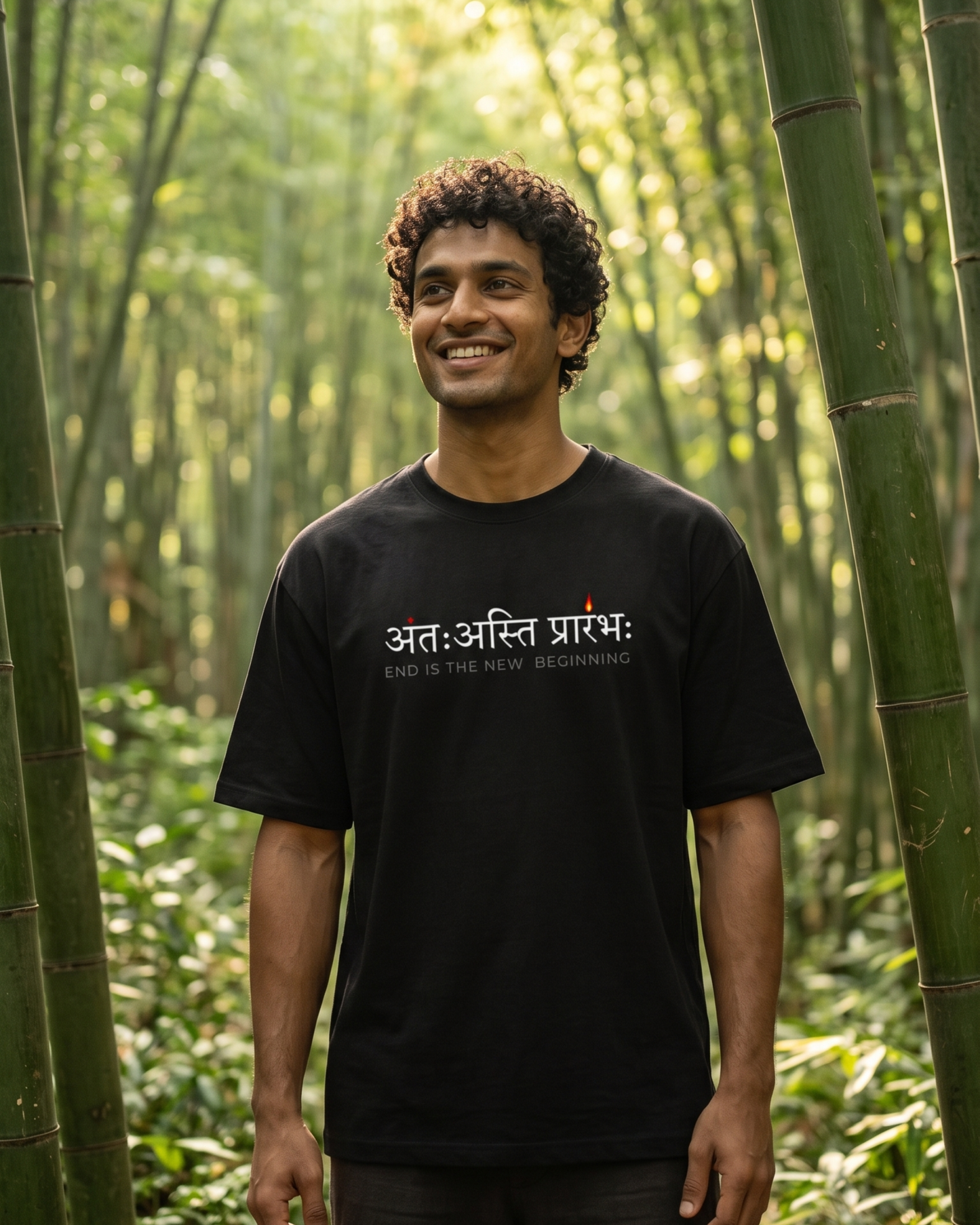Antah Asti Prarambhah | End is the new beginning Sanskrit Quote Cotton Unisex T-Shirt