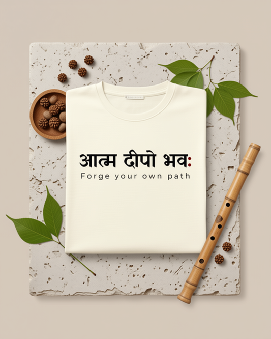 Aatm Dipo Bhav | Forge your own path Sanskrit Quote Cotton Unisex  T-Shirt