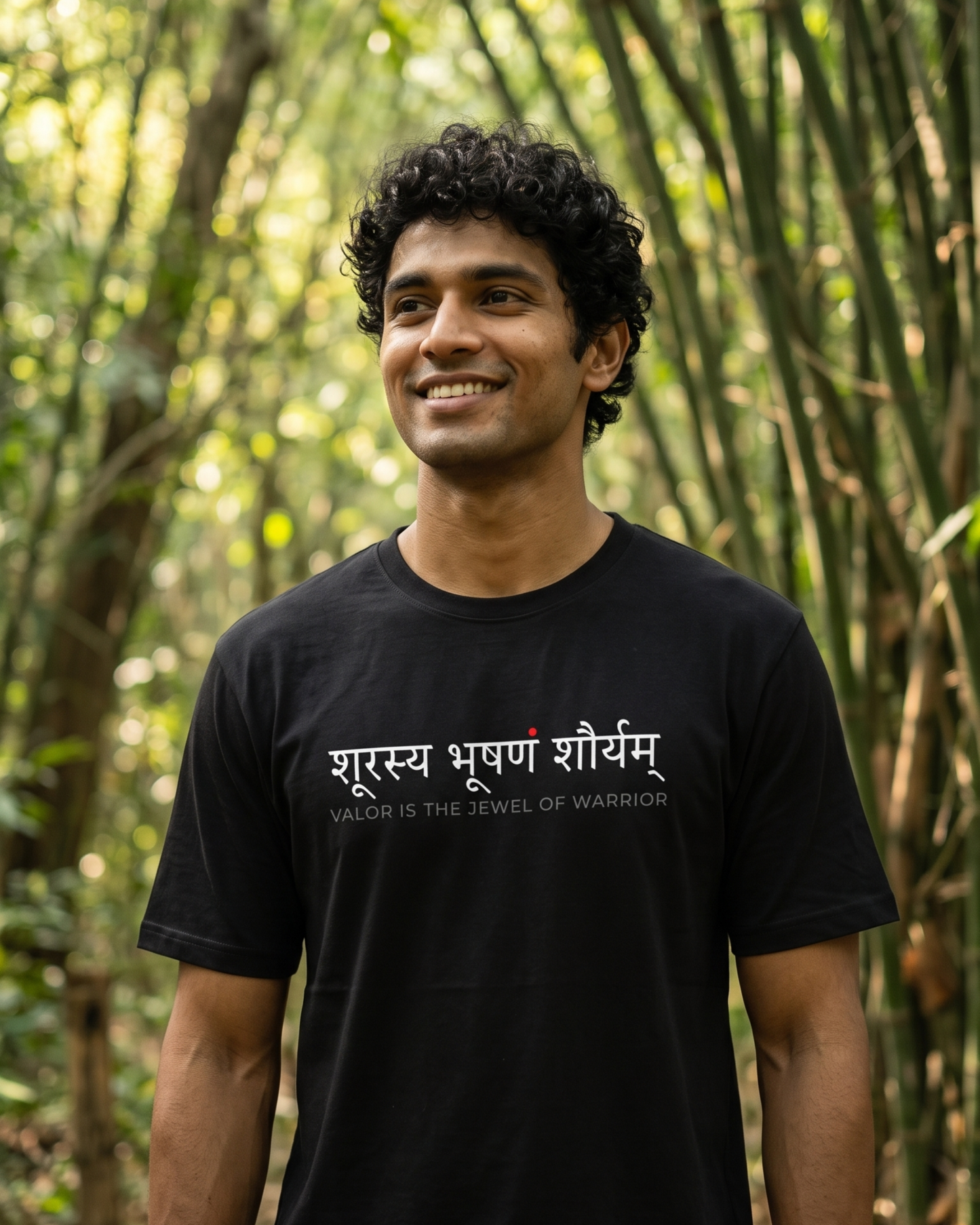 Shurasy Bhushanam Shoryam | Valor is the jewel of warrior Sanskrit Quote Cotton Unisex T-Shirt