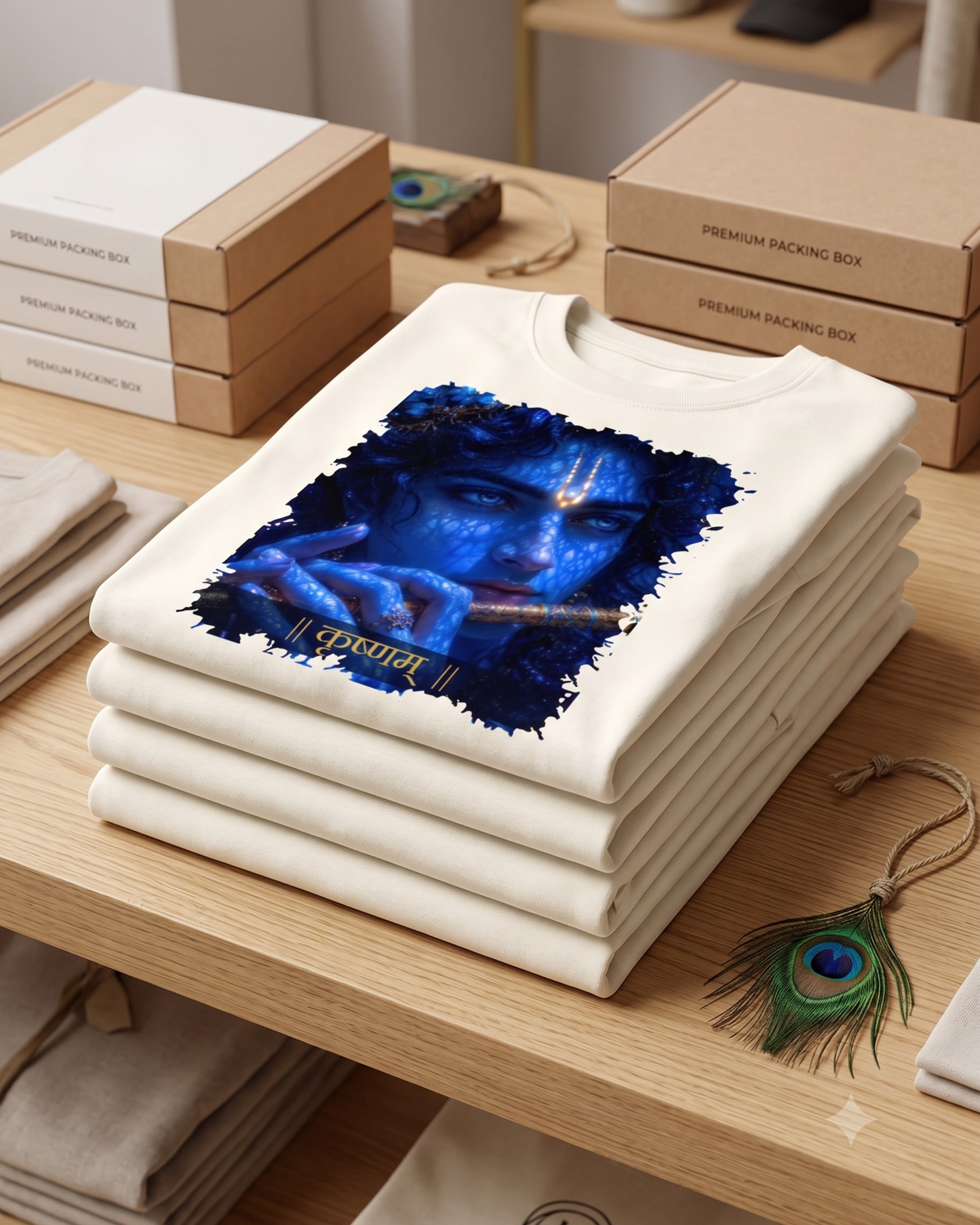 krushnam |  Sanskrit Quote Cotton Unisex T-Shirt