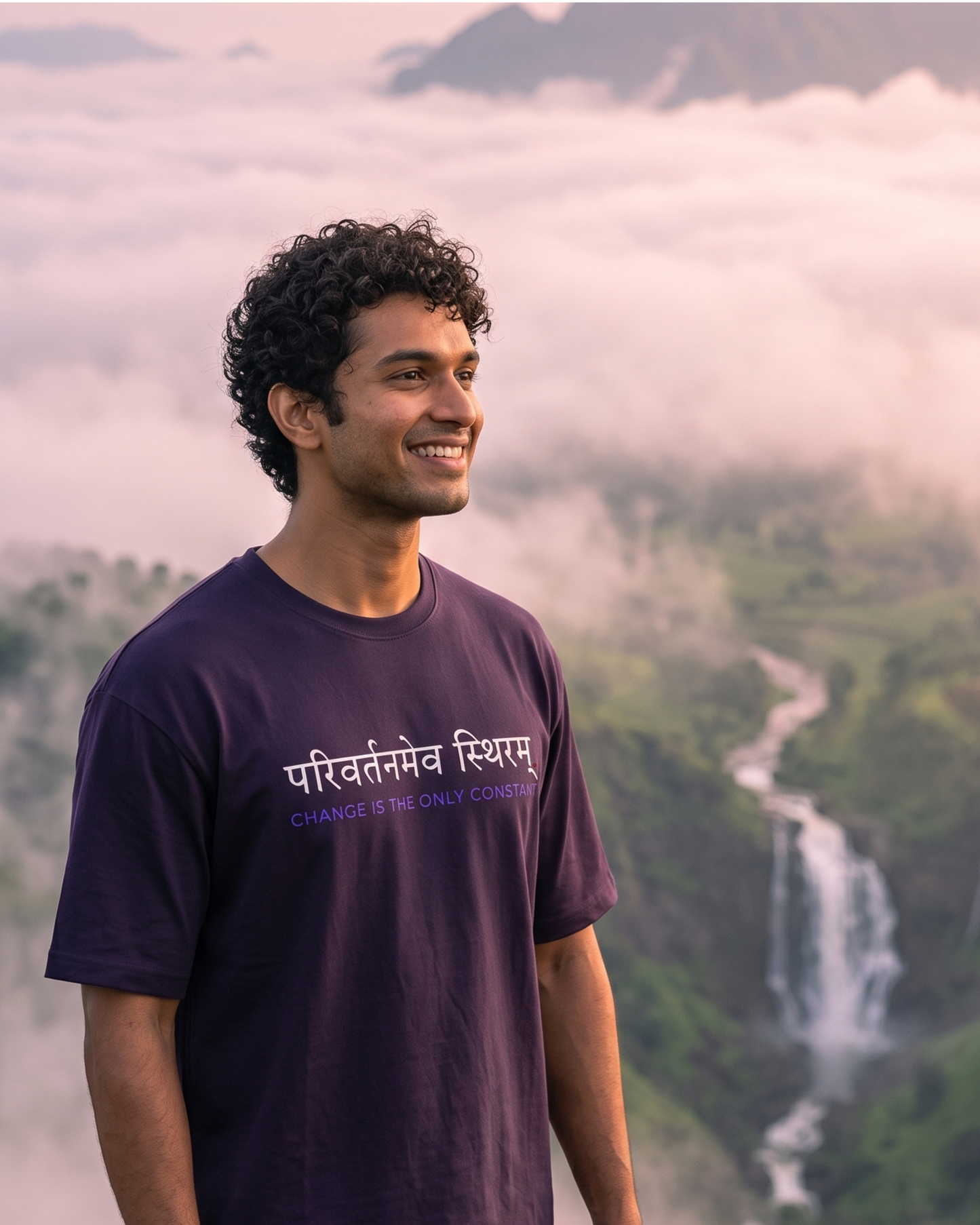 Parivartanamev Sthiram | Change is the only constant Sanskrit Quote Cotton Unisex T-Shirt
