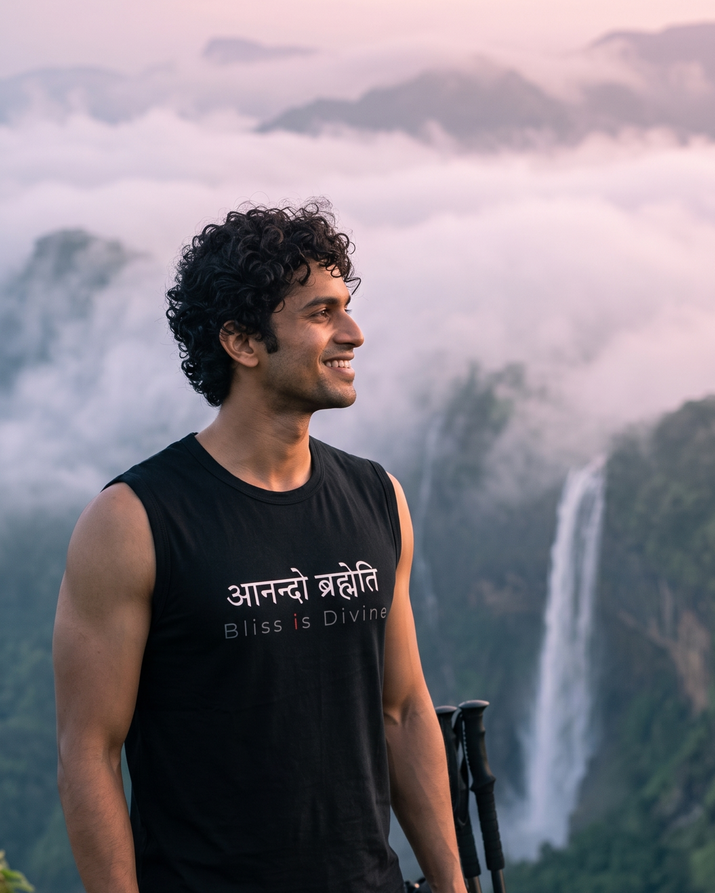 Aananndo Brahmeti | Bliss is divine Sanskrit Quote Cotton Unisex Sleeveless T-Shirt