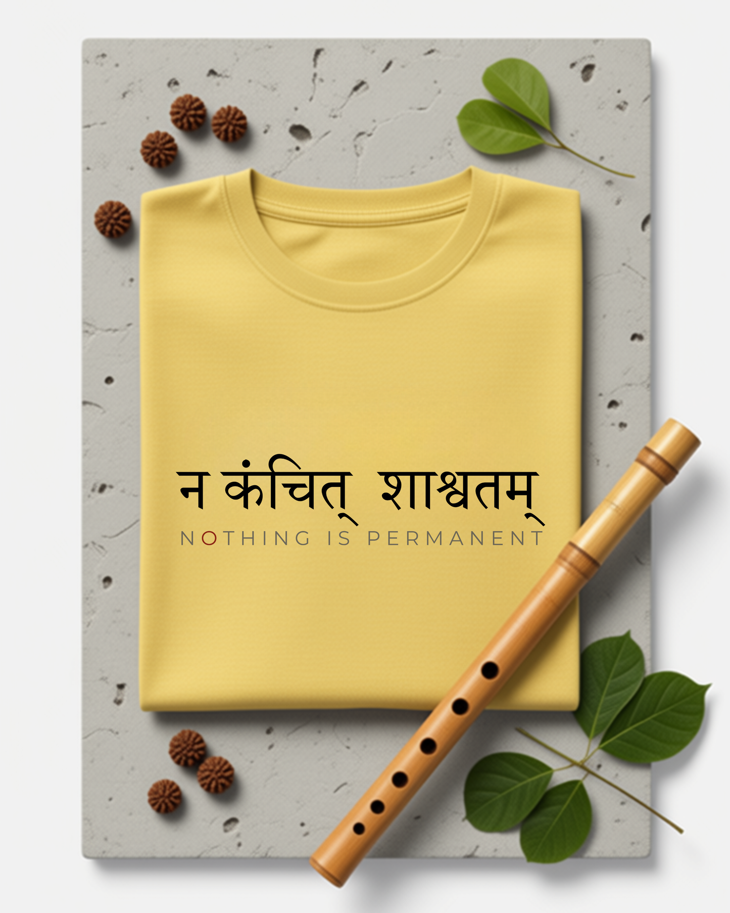 Na Kanchit Shashvtam | Nothing is permanent Sanskrit Quote Cotton Unisex T-Shirt