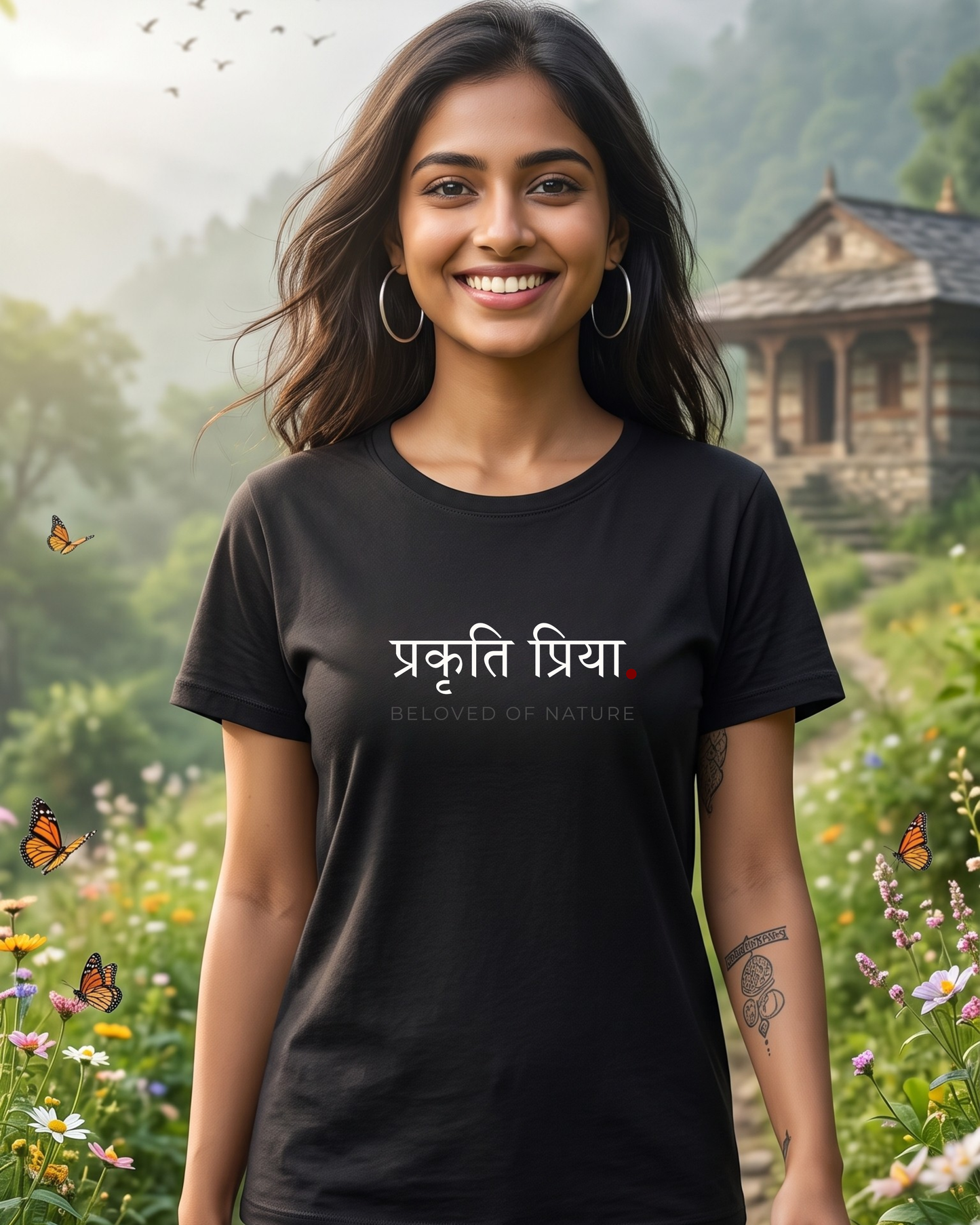 Prakruti Priyah | Beloved of nature Sanskrit Quote Cotton Unisex T-Shirt